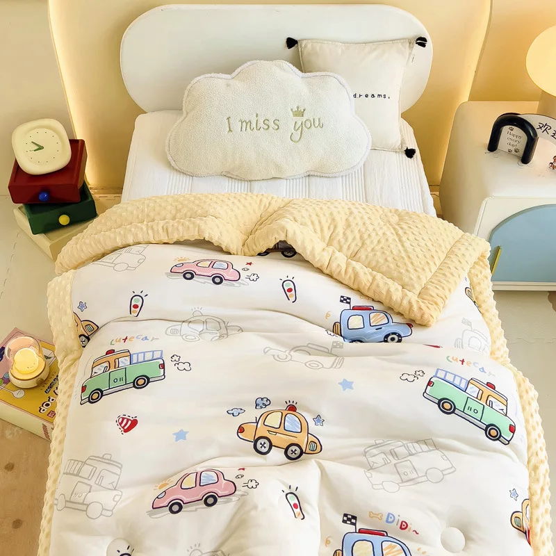 Winter Warm Baby Quilt Comforter Quilted Blanket Stitch Soft Nap Cover Bed Thick Blanket Newborn Infant Swaddle Wrap Bedding 이불