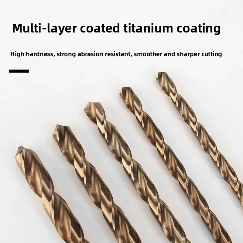 HSS-CO M35 Cobalt Extra Long Twist Drill Bits 100-300mm D7.6-15.9mm for Stainless Steel Iron Copper Aluminum Wood