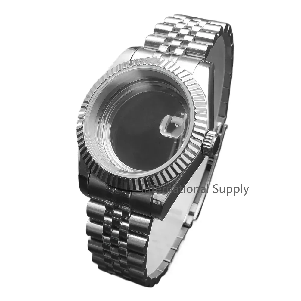 36mm/39mm Sapphire Glass For Men Watch Case Fit NH35 NH36 NH34 Movement FashionWaterproof Jubilee Stainless Steel