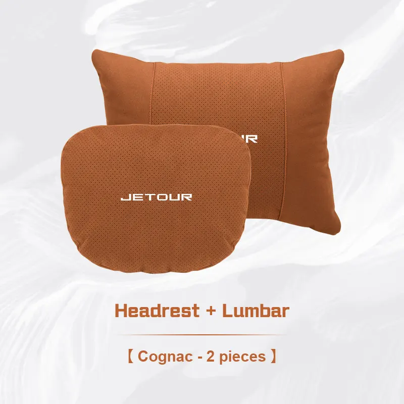 

For Chery Jetour T2 T3 X70 X70SM X90 X95 DASHING X-1 Breathable Suede Car Neck Pillow Lumbar Support Waist Cushion Accessories