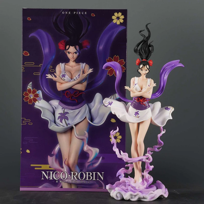 Anime One Piece Character Nico Robin Figure Seraphim Morphology Battle Scene Model Desktop Collection Decoration Toy  Gift