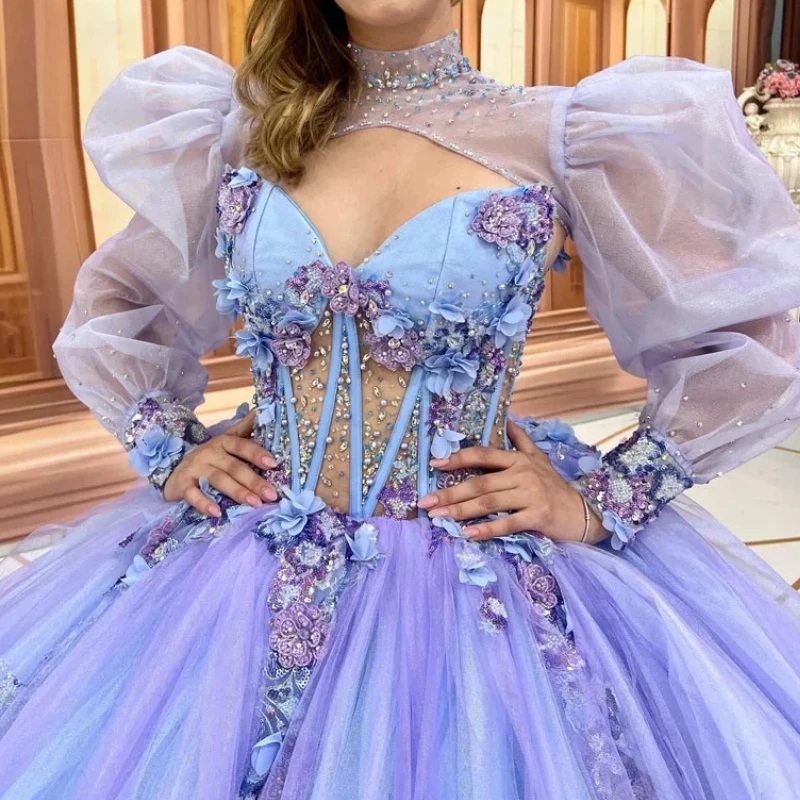 Robes de Quinceanera personnalisées avec veste, robe de Rh, robe de soirée perlée, robe de princesse Sweet 16, robe de Rhet de fête d'anniversaire, robe de reconstitution historique