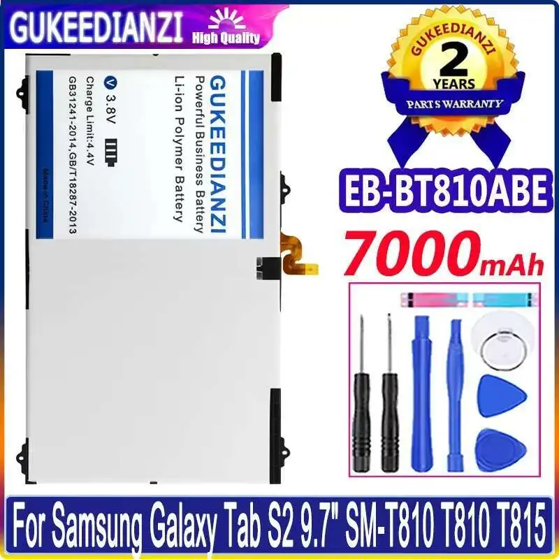 

EB-BT810ABE Аккумулятор большой емкости для планшета 7000 мАч для Samsung Galaxy Tab S2 9,7 "SM-T810 T810 T815 Длительная производительность