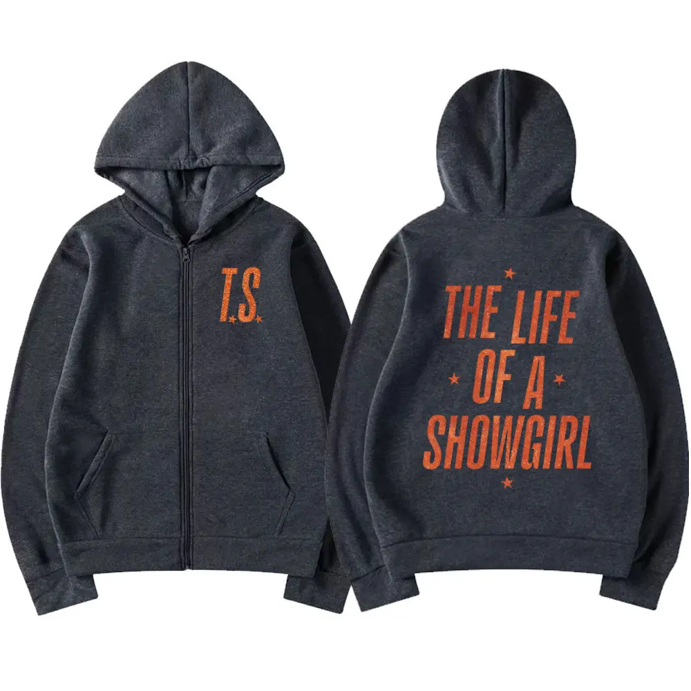 حياة فتاة الإستعراض ألبوم 2025 سستة هوديس الرجال النساء الملابس الهيب هوب زمم قمصان سويت شيرت بقلنسوة كم طويل هوديي الستر