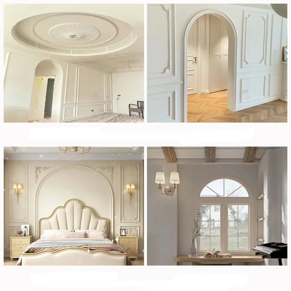 PVC Soft Line Curved Arch European Pu Gypsum Line Arc Ceiling Frame Bendable Decorative Strips Home Decoration Stickers