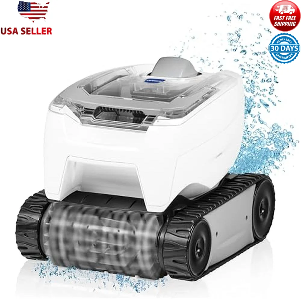 Robotic Pool Cleaner Lightweight Energy-Efficient In-Ground Pools 36-Feet Cyclonic Vacuum Technology Easy Clean Filter Canister