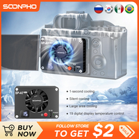 Soonpho SP-A7 Pro Camera Universal Cooling Fans Reduce Heat Extend Record Time Radiator For Sony A7M4 ZVE1 Canon R5 R6 Fuji XS10