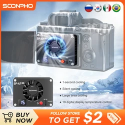 Soonpho SP-A7 Pro Camera Universal Cooling Fans Reduce Heat Extend Record Time Radiator For Sony A7M4 ZVE1 Canon R5 R6 Fuji XS10