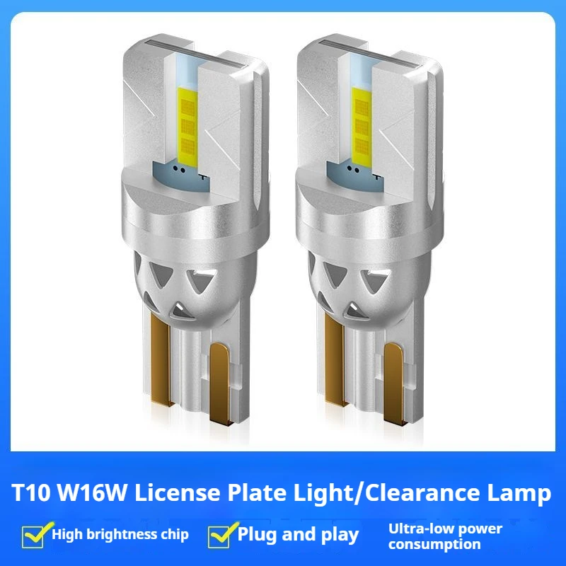 

2 шт. автомобильных светодиодных ламп T10 W5W для габаритных огней, подсветки номерного знака и карты, 194 168 Canbus 1860 Chip, универсальные
