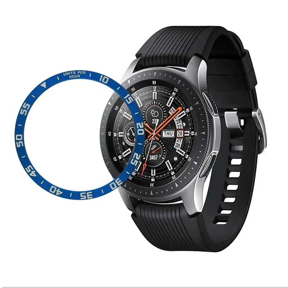 Metal Bezel for Samsung Galaxy Watch 42mm Classic 46mm Gear S3 Frontier Ring Adhesive Watch Case Cover Anti Watch Accessories