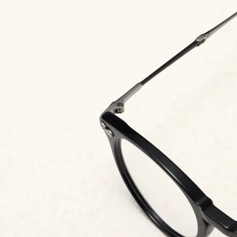 Global Trade 9999 Same Style M2056 Japanese Designer Titanium Acetate Glasses Frame Men Women  Trend Retro Round Vintage Eyewear