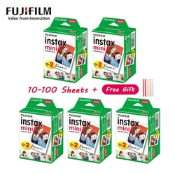 Original Fujifilm Instax mini 11/12/8/9/40/link 3 Inch White Edge Films For Instant Camera Mini 12 8 7s 25 50s 90 Photo Paper