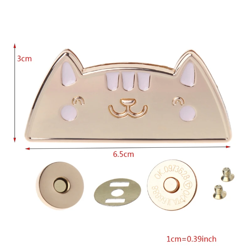 

for Cat Clasp Fastener Button Press Studs Purse Bag Closure D K3KF