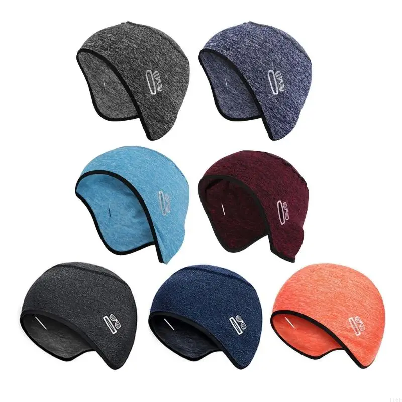 

F68F Skull-Cap Helmet-Liner Balaclava Running Hat Cycling-Cap Beanie with Glasses Holes Winter Thermal Ski-Cap for Men Women