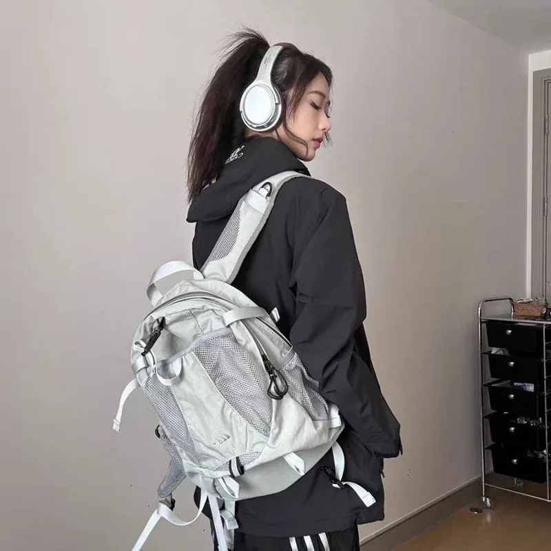 Streetwear Vintage Fashion Backpacks Casual Trendy Y2k Aesthetic Students Schoolbags Japanese Women Grunge All Match Rucksacks