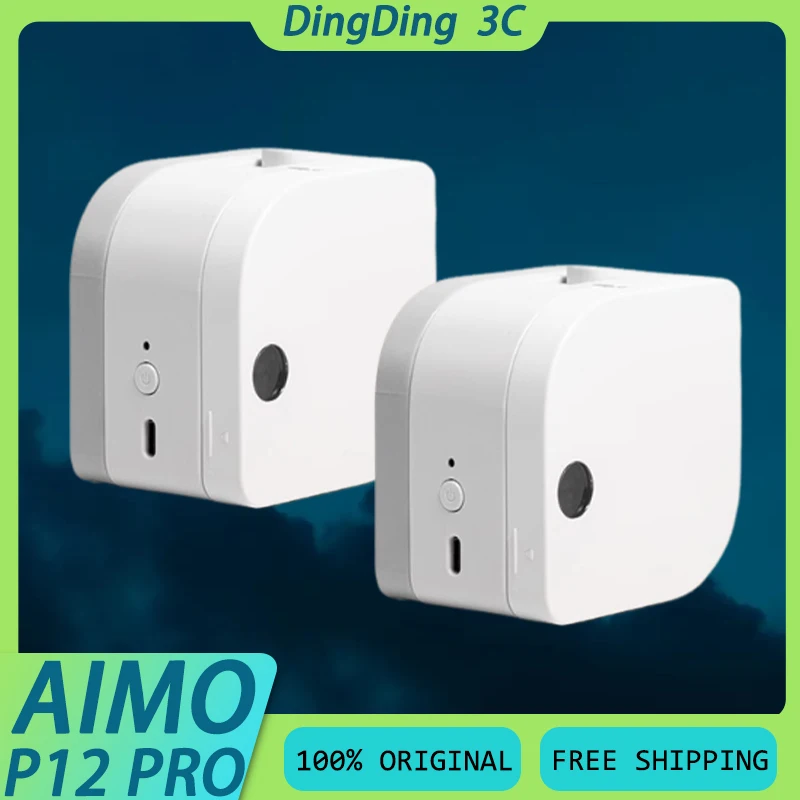 AIMO P12 PRO Mini Ribbon Printer APP Free Editing Thermal Sensitive Heat Transfer Dual-Mode Printing Customized Pocket Printer