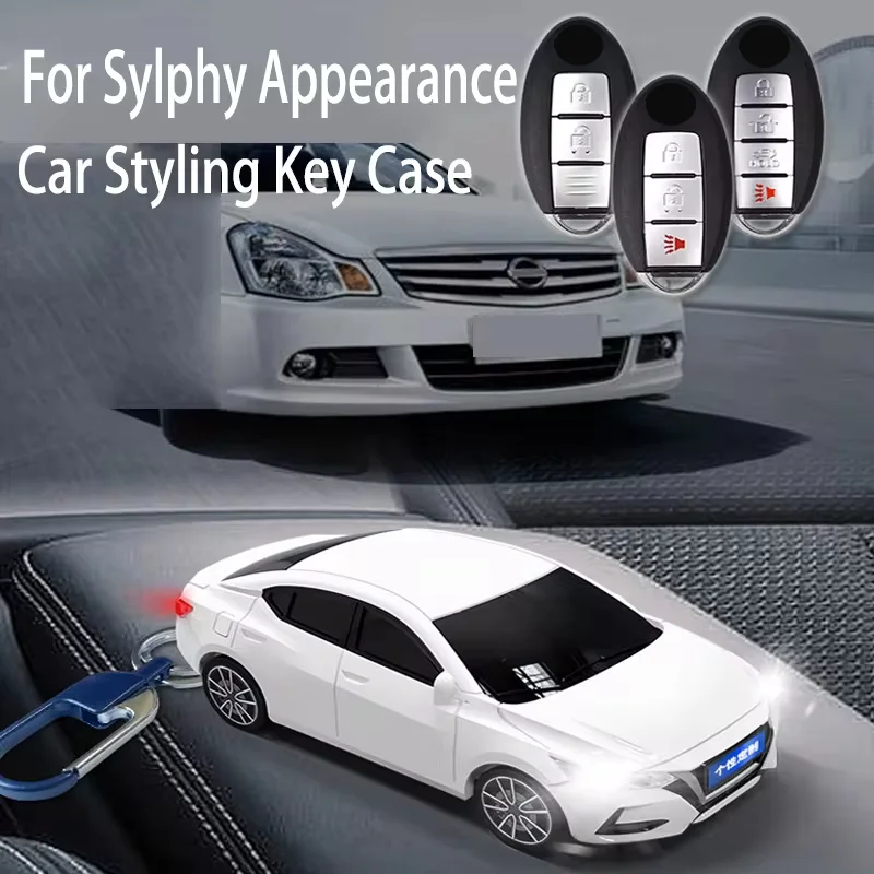 

For Sylphy Appearance for Nissan Versa Altima Rogue Armada Sentra for Infiniti FX35 QX60 Smart Remote Car Key Case Cover Fob Bag