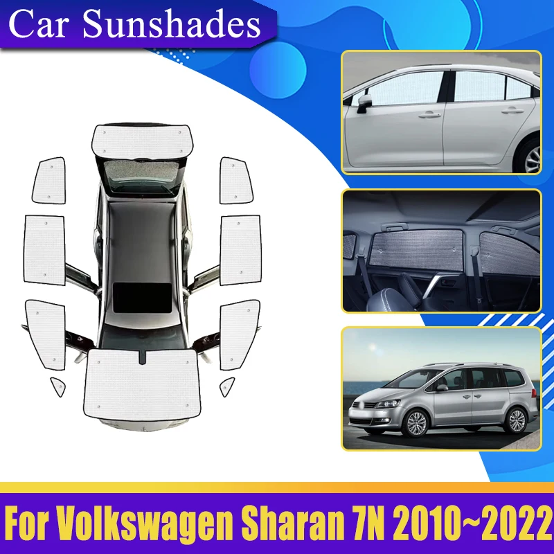 

Car Full Coverage Sunshade For VW Volkswagen Sharan 7N Accessories SEAT Alhambra 2010~2022 Sun Shade Privacy Blocks Accessories
