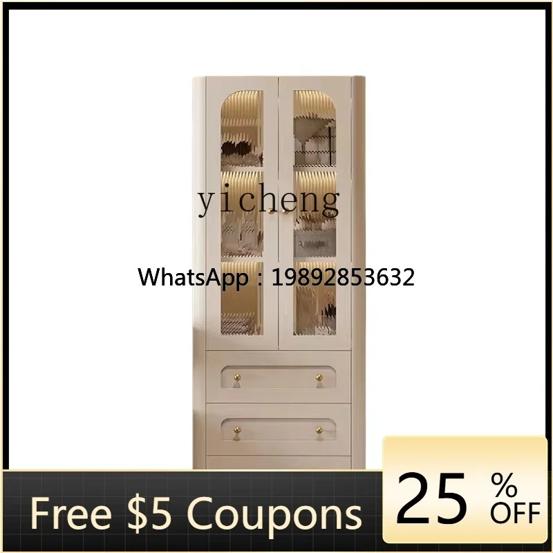 

AA bathroom side cabinet toilet vertical cabinet storage washstand high cabinet rubber wood