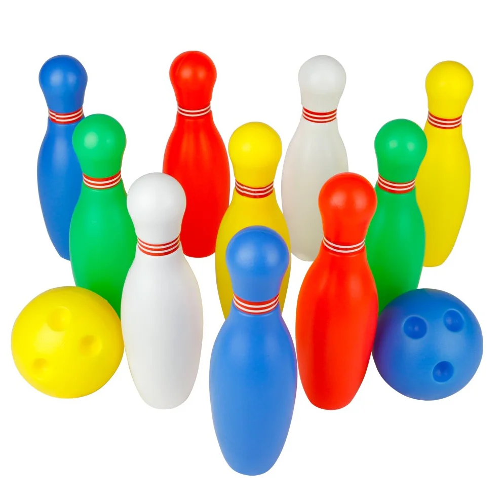 plastic bowling game for family kids and adults with different customized color and designs