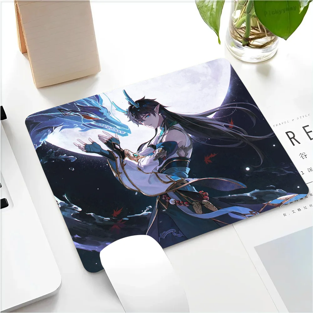 Imbibitor Lunae Yinyue Honkai Star Rail Mousepad Small LockEdge Mouse Pad For Gamers Computer Desk Pad Anti-slip Rubber