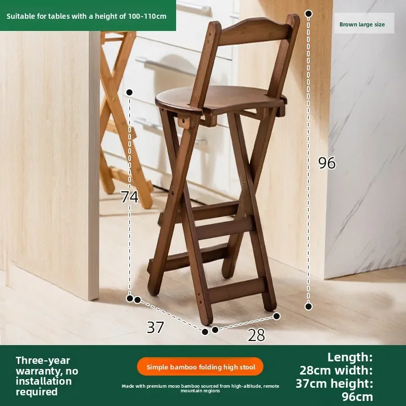 Multi-functional Folding stool Household space saving Mazar stool Sturdy convenient high stool Simple stool Backrest Chair Bench