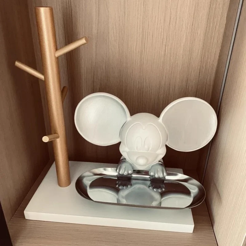 Light Luxury Mickey Big Ear Storage Tray Desktop Model Ornaments Into The Home Entrance Living Room Decoration Housewarming Gift