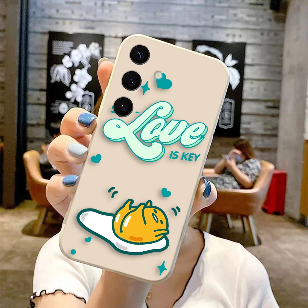 Hangyodon G-Gudetama Egg Cover Phone Case For Samsung Galaxy S24 S23 S22 S21 FE S20 S10 S30 S25 PLUS Ultra Color TPU Case Funda