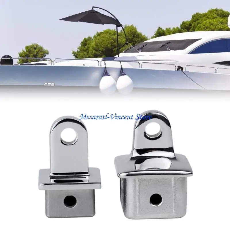 

A70F Easy Installation Square Tubing Top Eye End Cap Stainless Steel Boat Sliding Cap Marine Bimini Fitting Marine Hardware