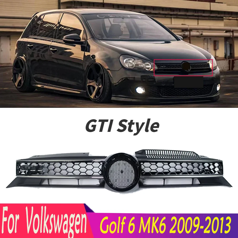 

Для Volkswagen 2009-2013 Golf 6 MK6 GTI Стиль Высокое качество сотовая сетка автомобильный передний бампер радиатор решетка для центра гонок гриль