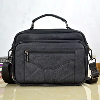 Small Men's Genuine Leather Shoulder Bag Male Natural Leather Handbag Travel Messenger Crossbody Tote for Tablet