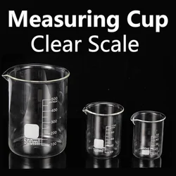 50/1000ML 2PCS Glass Measuring Cup Durable Clear Scale Jugs Heat-resisting Laboratory Beaker Kitchen Baking Liquid Container