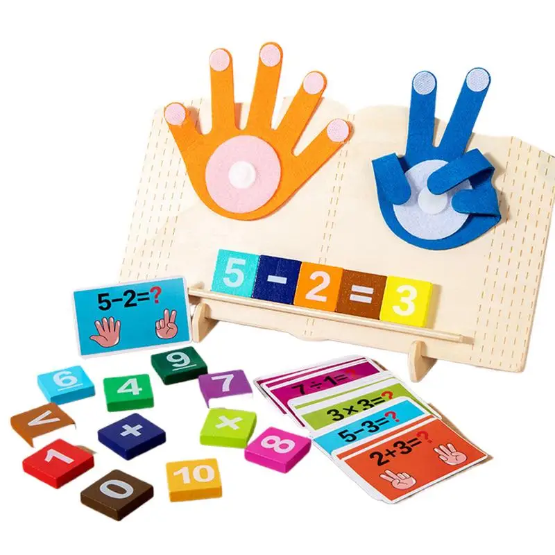 Toddler Math Toys Number Learning Blocks For Math Educational Finger Counting Math Toys Interactive Teaching Early Education