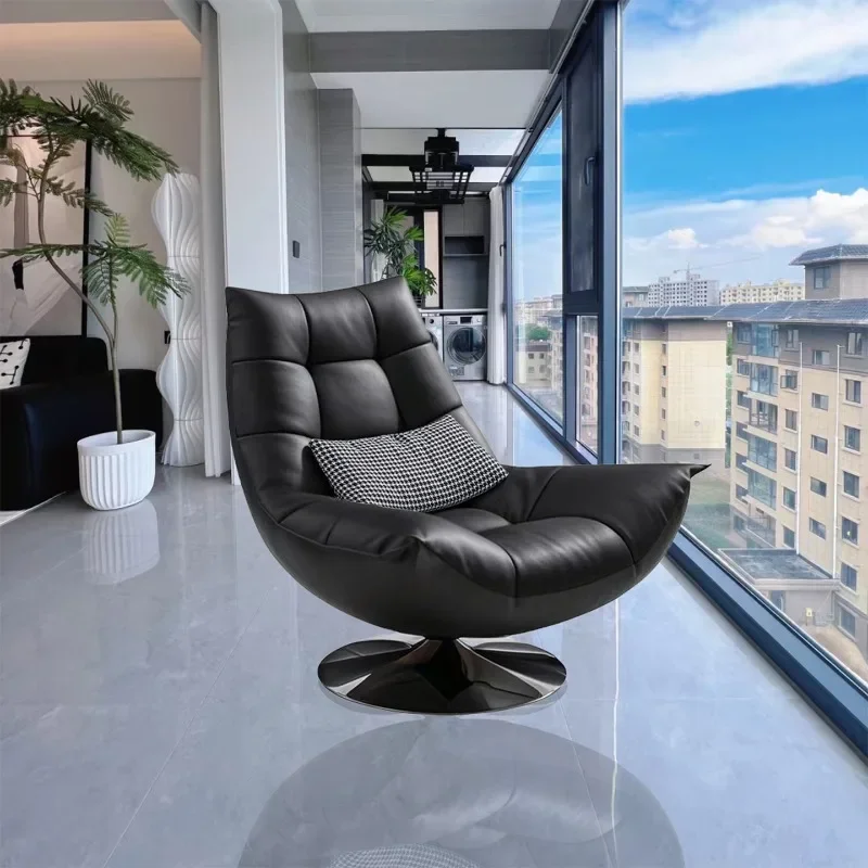 Light luxury single sofa chair designer creative fashion leisure chair living room balcony chair rotatable