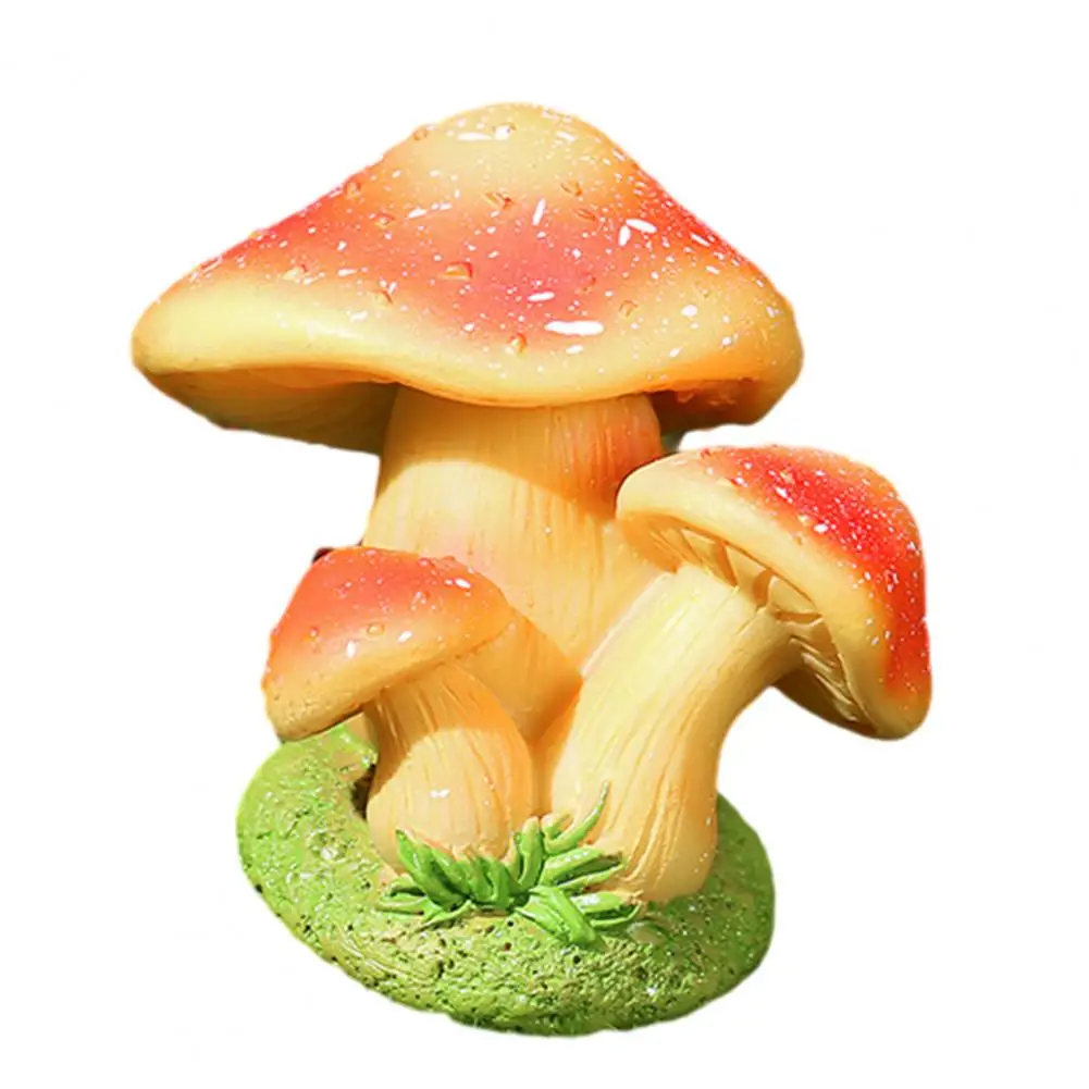 Moss Terrarium Decor Handmade Scene Props Miniature Mushroom Ornaments Synthetic Resin Fairy Garden Accessories Micro for Forest