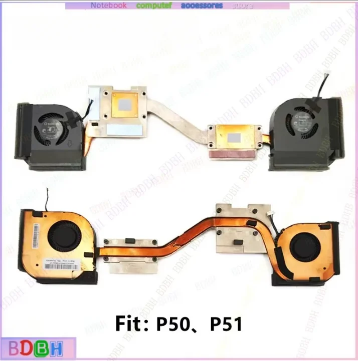 ZQ   For Laptop Lenovo Thinkpad P50 P51 CPU Cooling Fan Heatsink Radiator Cooler FRU PN:00NY520 00UR800 00NY521