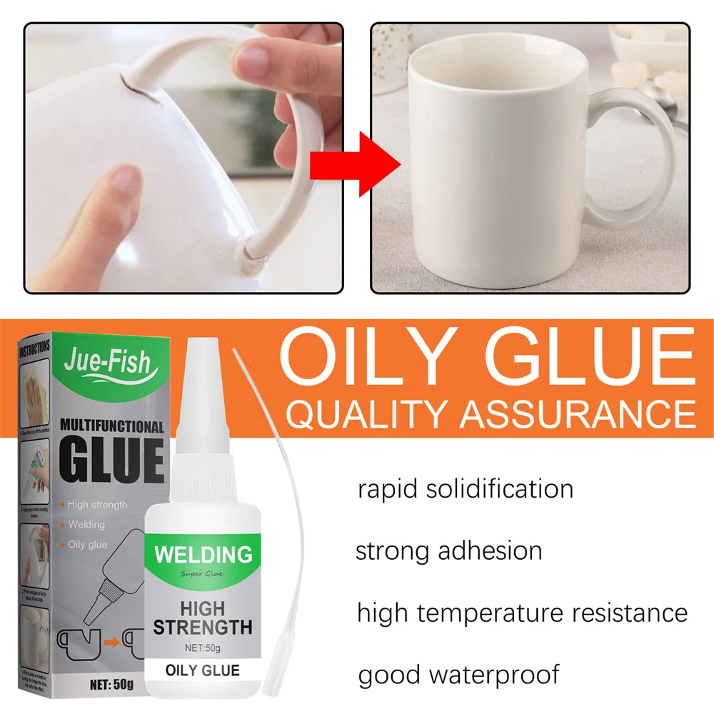 30g/50g High Strength Oily Glue Welding Soldering Agent Universal Superglue Mighty Instant Glue Ceramic Metal Glass Repair Glue