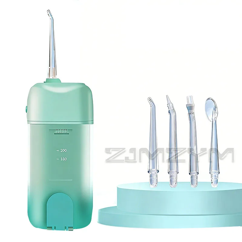 Electric Water Flosser Home Portable Extendable Water Tank Smart Waterproof Dental Flosser Oral Cleaning  4 Nozzles