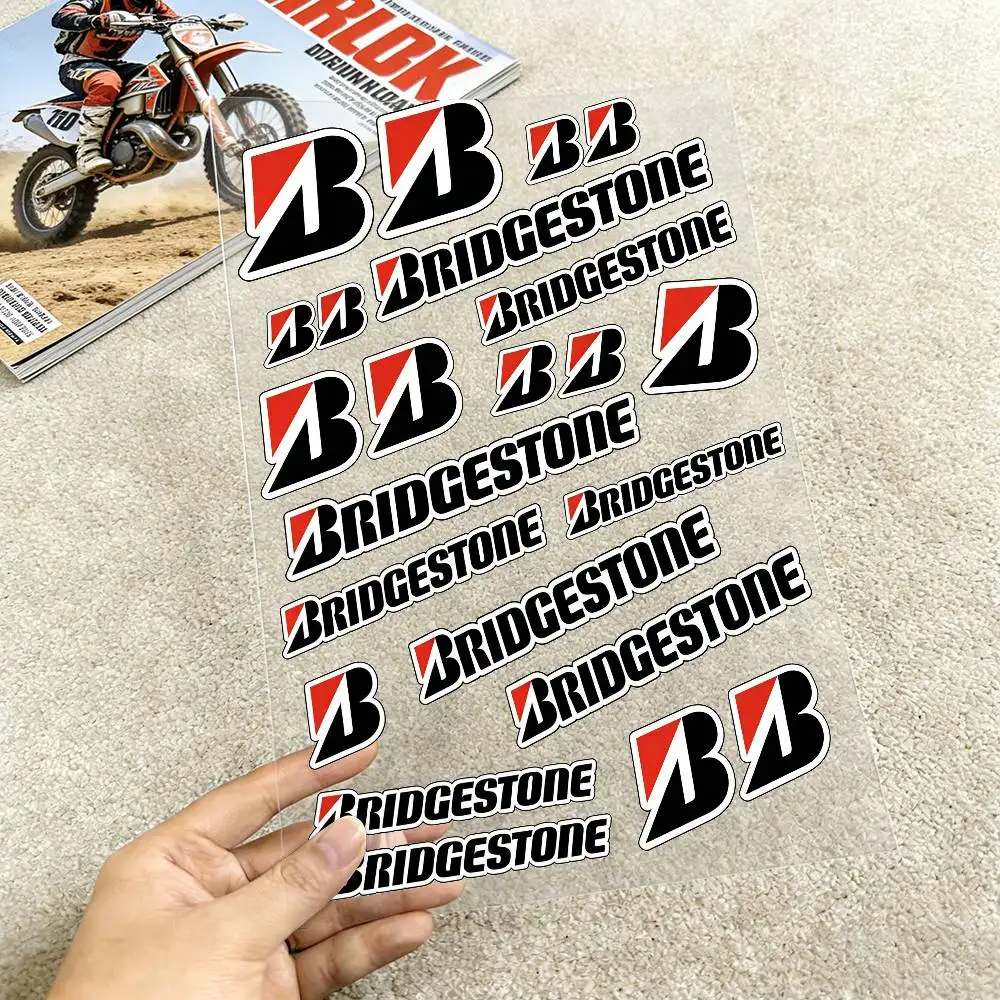 

Fashion Laser For Bridgestone Reflective Motorcycle Stickers Waterproof Vinyl Decals For Motorbike Helmet Fuel Tank Bike