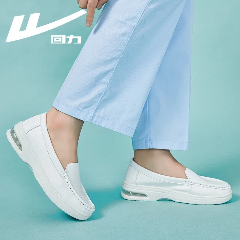 Warrior Little White Shoes 2026 new model Soft soled anti slip lazy shoes Women's shoes  Nurse shoes without shoe box view 3