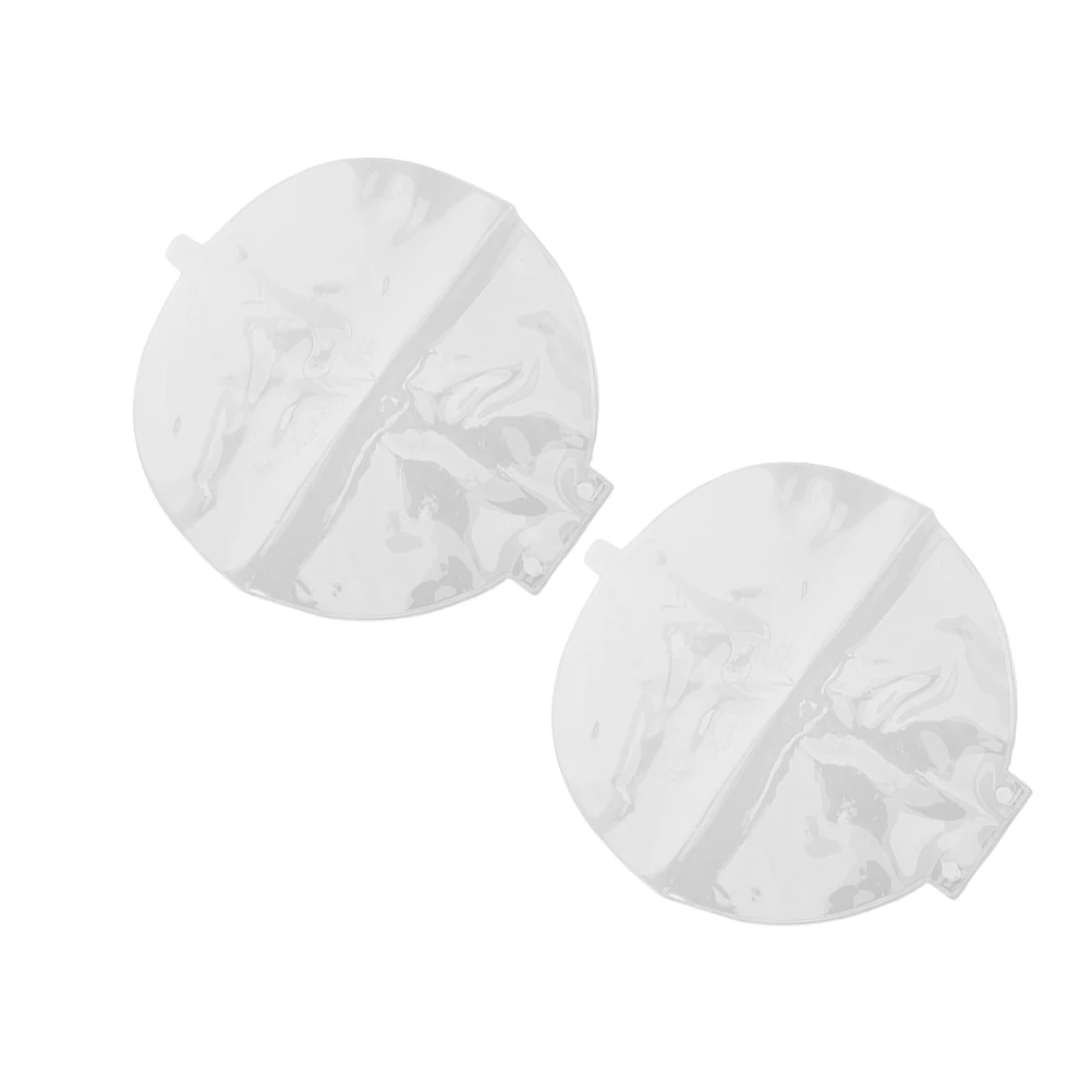 

2pcs Round Fan Protective Cover Vertical Circular Dust Hand Transparent Handheld Bag Travel Durable Portable Hand Fan Sleeves