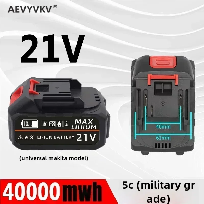 

18-21V 10 To 20Ah Rechargeable Lithium Battery Fit For Makita 18v Power Tools Cordless Wrench Saw Drill Grinder Screwdriver