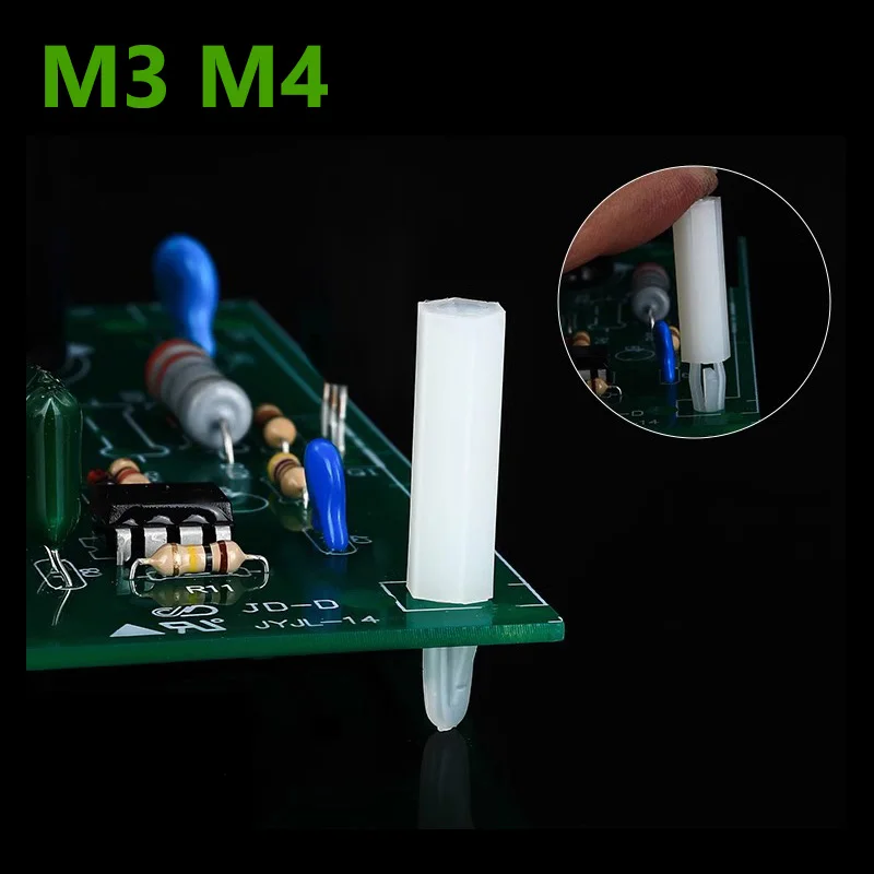 

M3 M4 Nylon White Motherboard Standoff PCB Support Circuit Board Column Rack Stud Pillars Column Screw Spacer Plastic Hex Bolt