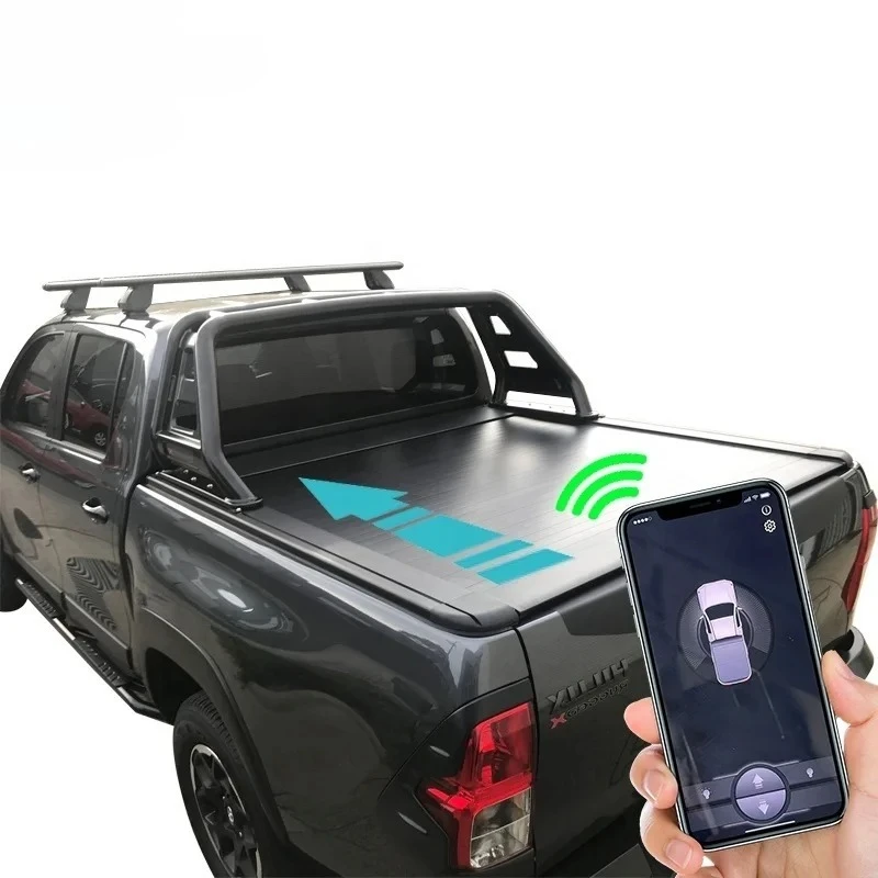 Easy to install pickup truck electric aluminum alloy top cover suitable for D40 Navara NP300 Frontier Titan