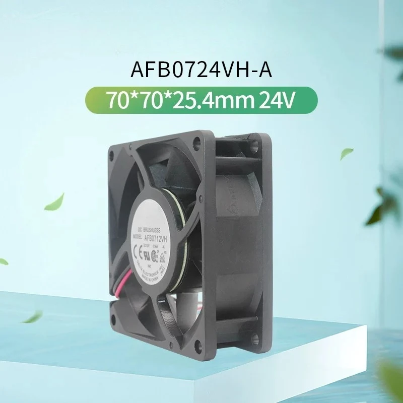 2PCS 7025 Cooling Fan For DELTA AFB0724VH Brand New Original 24V 0.33A 70x25mm Inverter Axial Cooling Fan