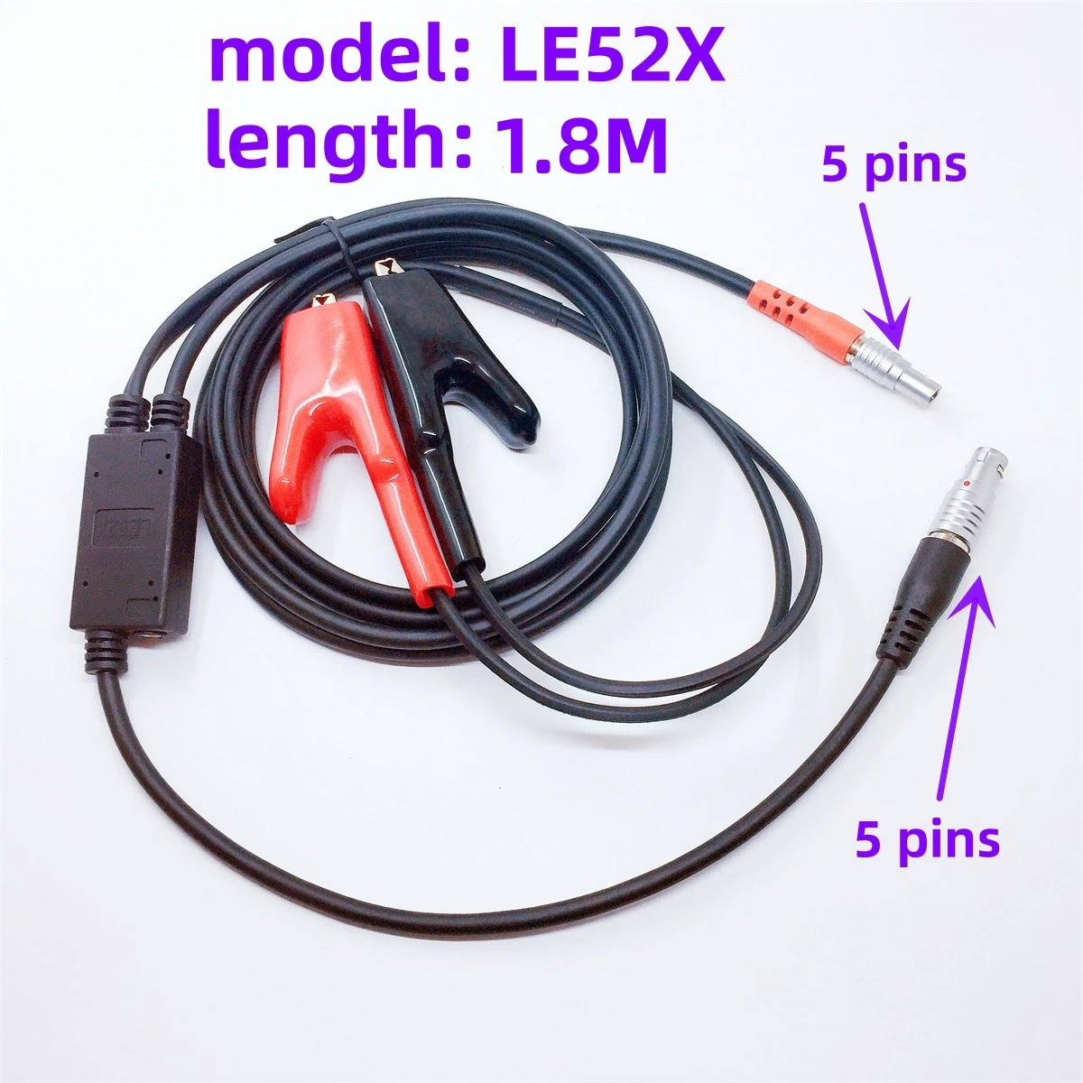 

Brand new cable LE52X for S82 S86 G1 G6 T3 Power Data cable for south GPS RTK GNSS cable 1B 5pin+0B 5pin+Clip