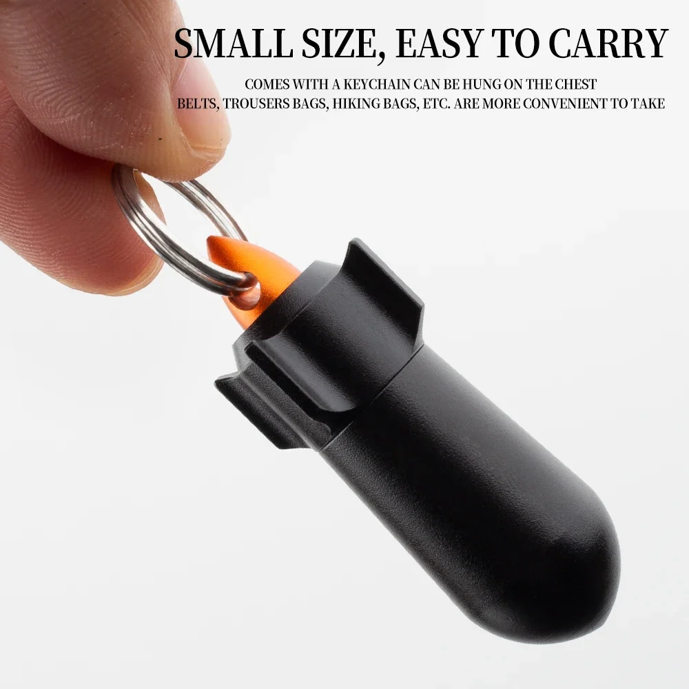Outdoor Aluminum Alloy Torpedo Canister Mini Waterproof Storage Portable Pill Box EDC Storage Box Multi-function Gadget