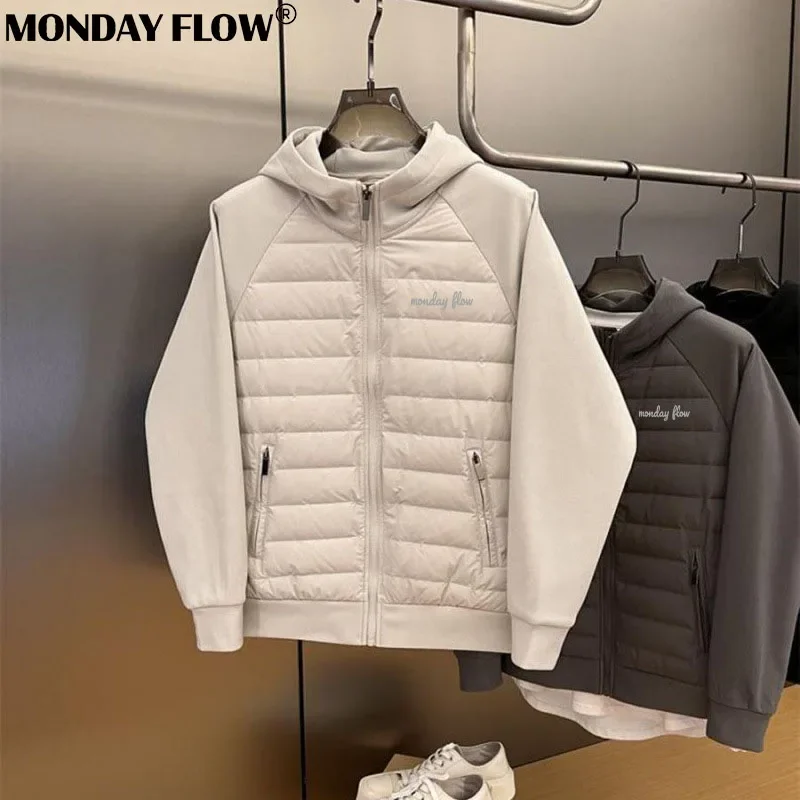 Monday Flow Down Jacket Men Women Golf Clothing Loose Coats Couple Golf Coat Casual Sport Korea White Duck Down Golf Wear