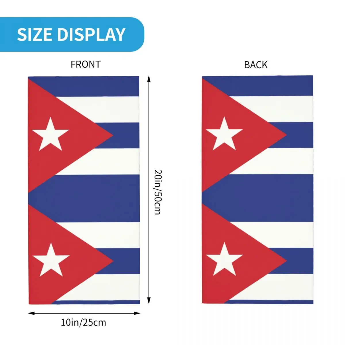 Cuba Flag Bandana Neck Gaiter Windproof Face Scarf Cover Men Women Cuban Patriotic Headband Tube Balaclava