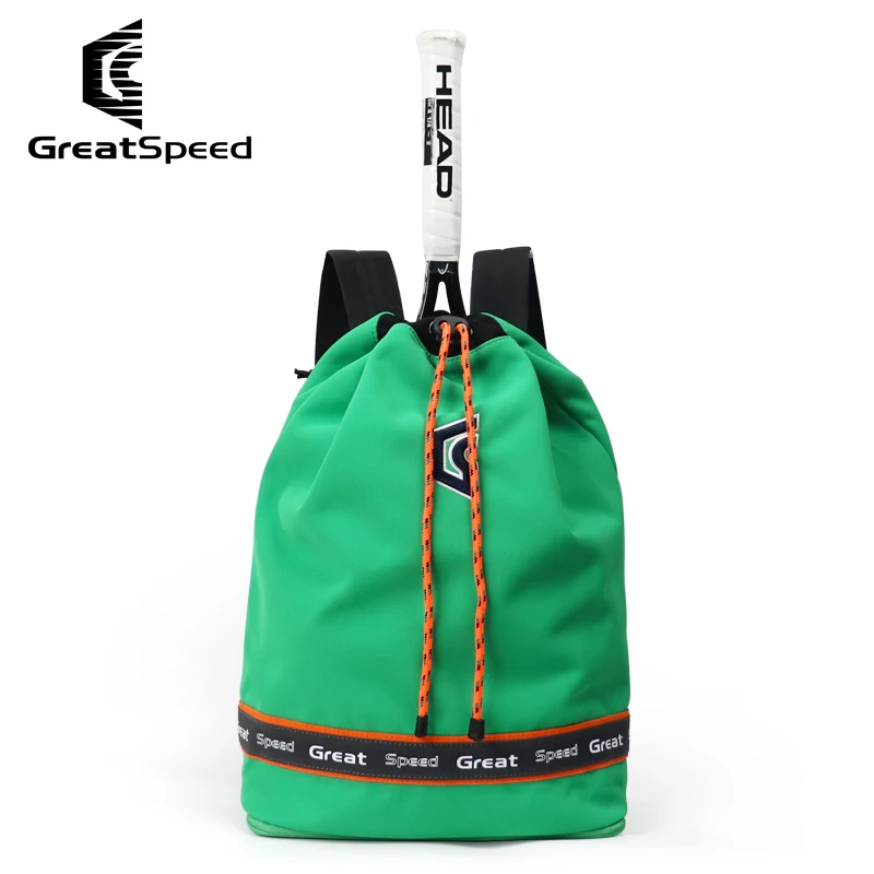 GREATSPEED-Sac à dos de raquette en toile pour badminton, sac d'entraînement sportif, sac de rangement noué, nouveau